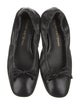 Stuart Weitzman Leather Bow Accents Ballet Flats