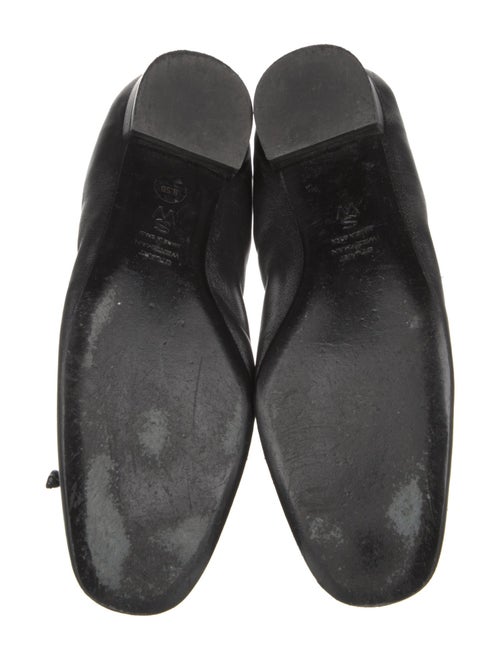 Stuart Weitzman Leather Bow Accents Ballet Flats