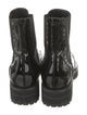 Stuart Weitzman Patent Leather Lasercut Accents Chelsea Boots