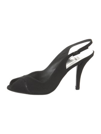 Stuart Weitzman Satin Slingback Pumps
