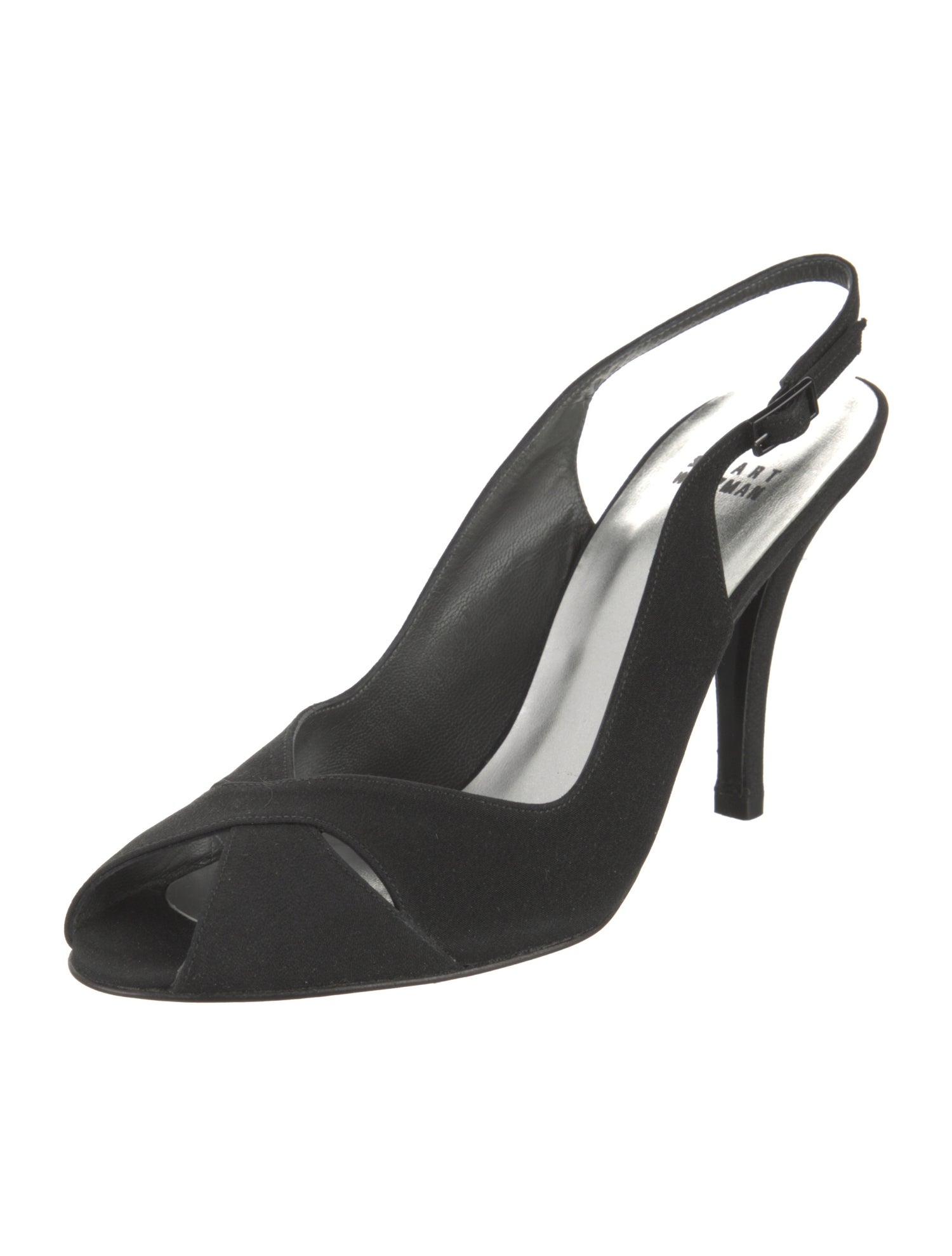Stuart Weitzman Satin Slingback Pumps