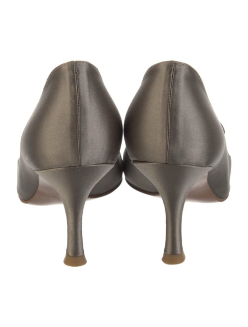 Stuart Weitzman Satin Pleated Accents Pumps