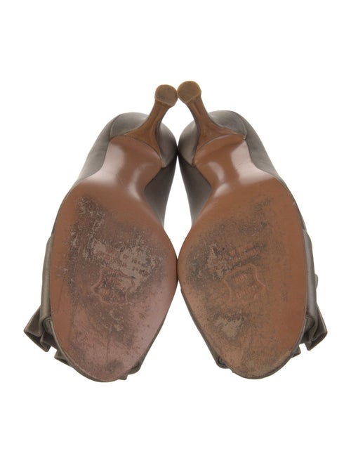 Stuart Weitzman Satin Pleated Accents Pumps