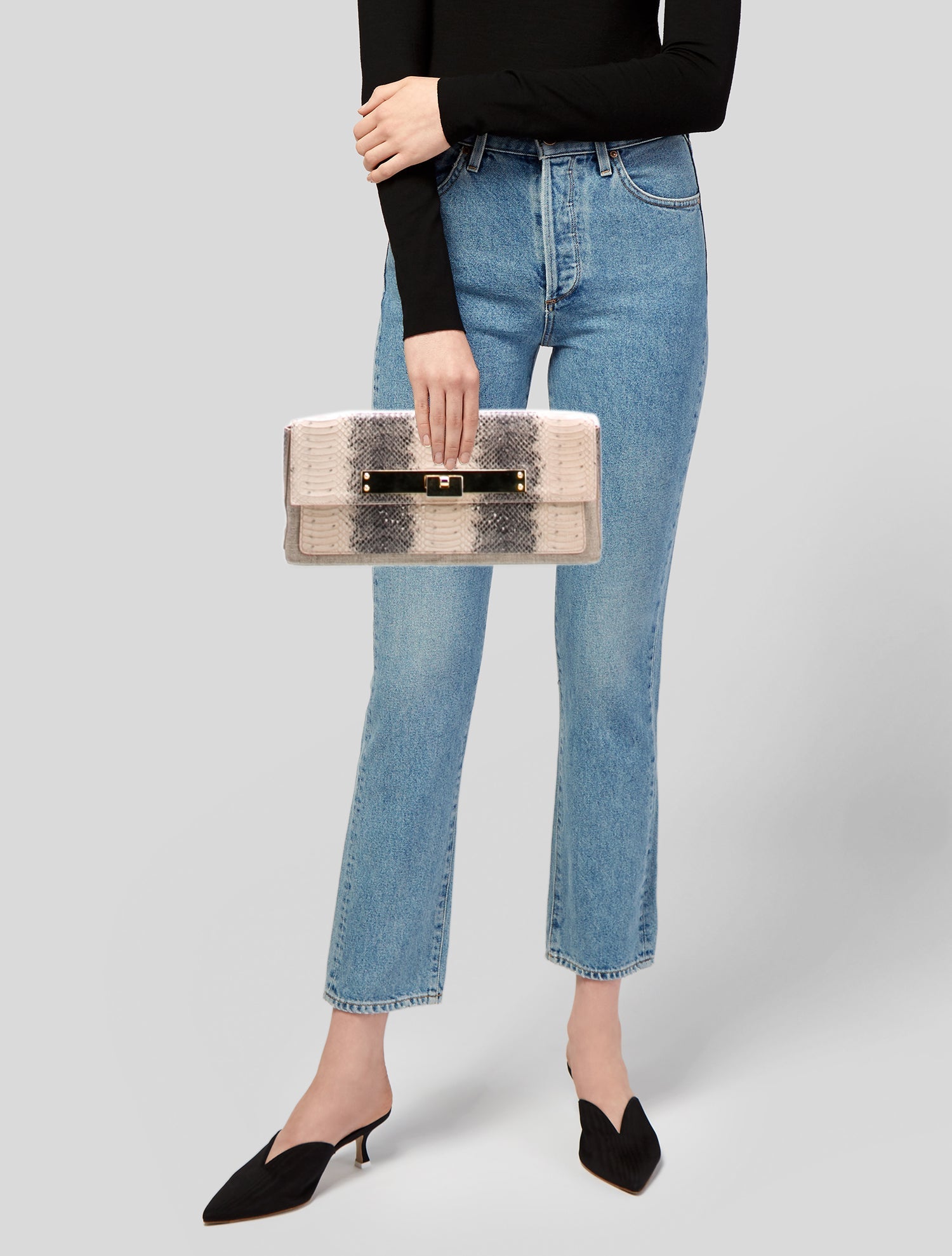 Stuart Weitzman Python Clutch