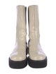 Stuart Weitzman Embossed Leather Colorblock Pattern Chelsea Boots