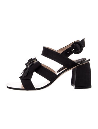 Stuart Weitzman Bow Accents Slingback Sandals