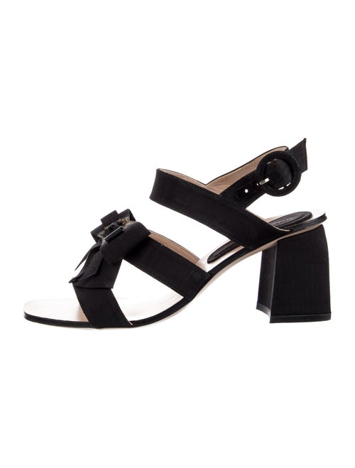 Stuart Weitzman Bow Accents Slingback Sandals