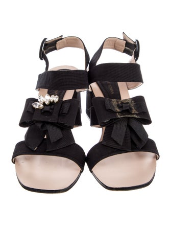 Stuart Weitzman Bow Accents Slingback Sandals