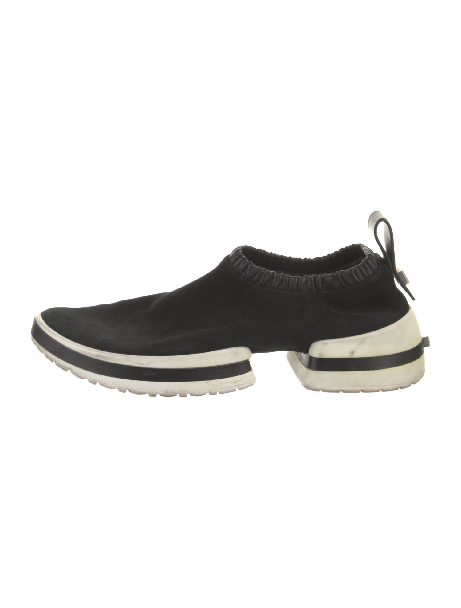 Stuart Weitzman Suede Colorblock Pattern Sock Sneakers