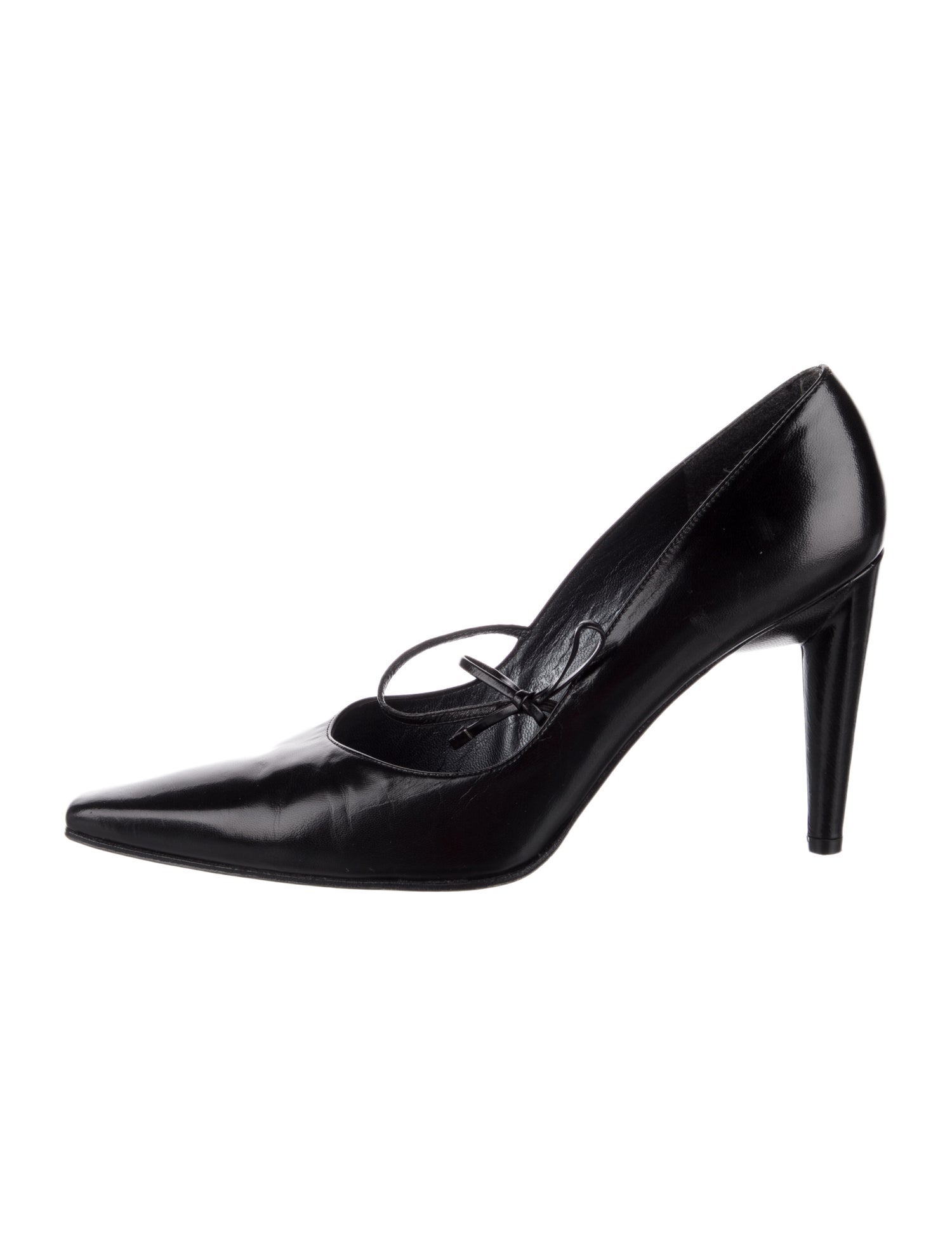 Stuart Weitzman Patent Leather T-Strap Pumps