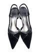 Stuart Weitzman Satin Crystal Embellishments Slingback Pumps