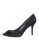 Stuart Weitzman Satin Bow Accents Pumps