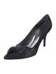 Stuart Weitzman Satin Bow Accents Pumps