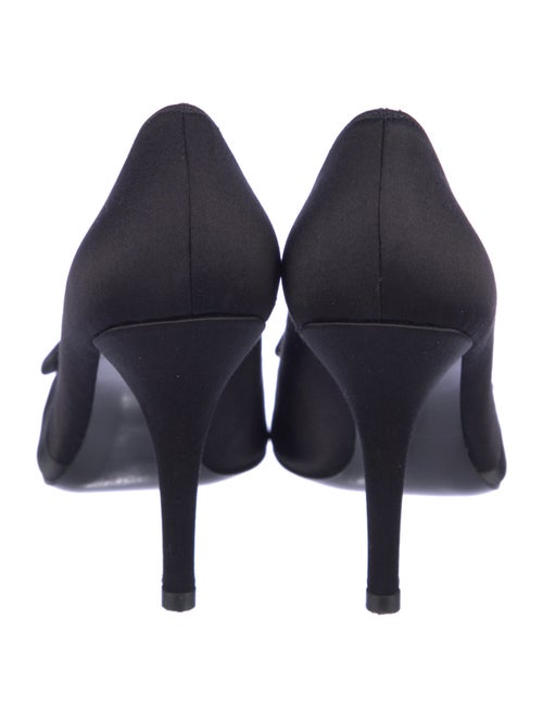 Stuart Weitzman Satin Bow Accents Pumps