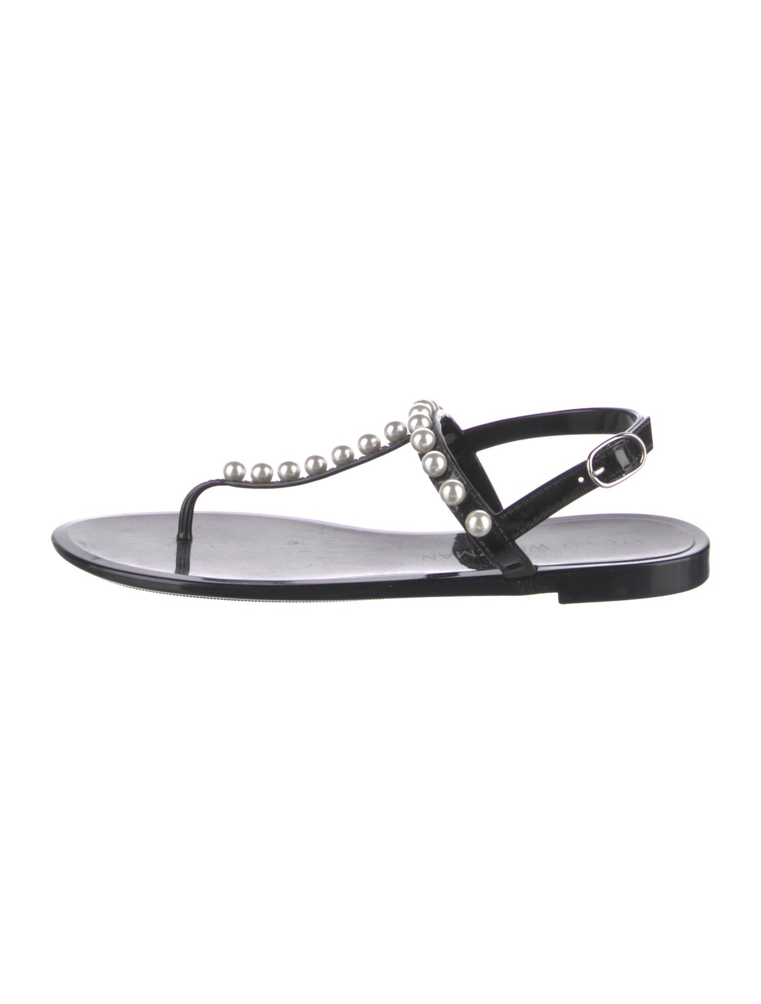 Stuart Weitzman Rubber T-Strap Sandals
