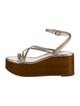 Stuart Weitzman Leather Braided Accents Sandals