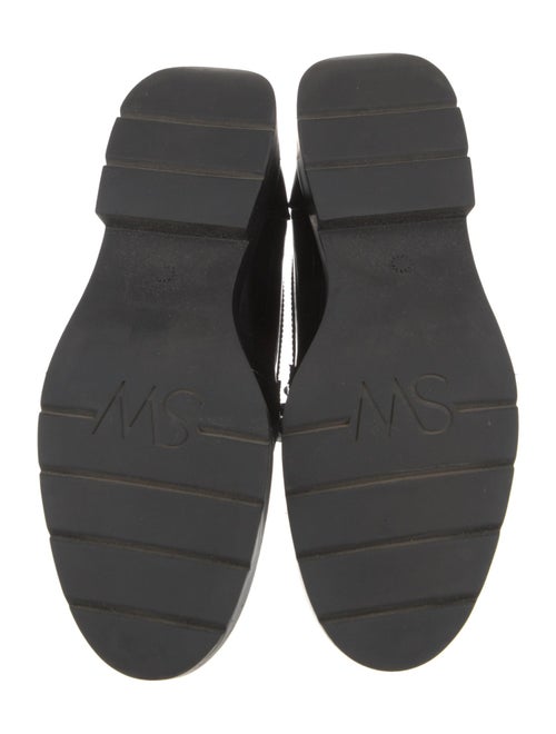 Stuart Weitzman Patent Leather Crystal Embellishments Loafers