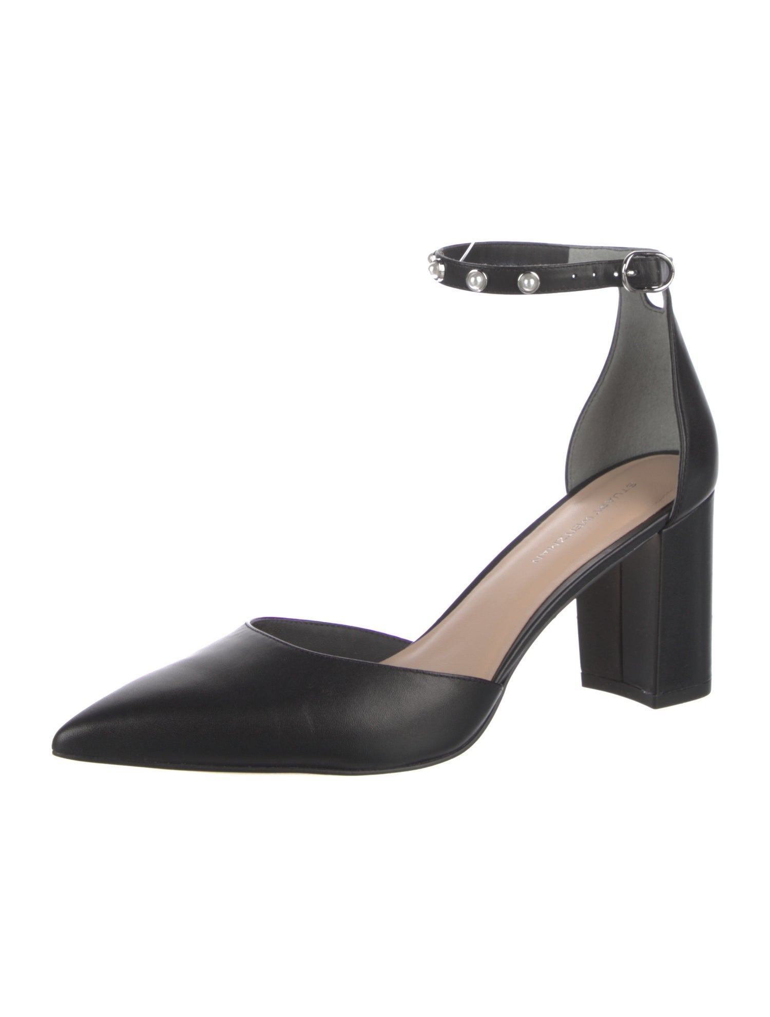 Stuart Weitzman Leather D'Orsay Pumps