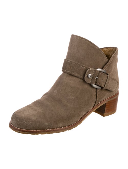 Stuart Weitzman Suede Moto Boots