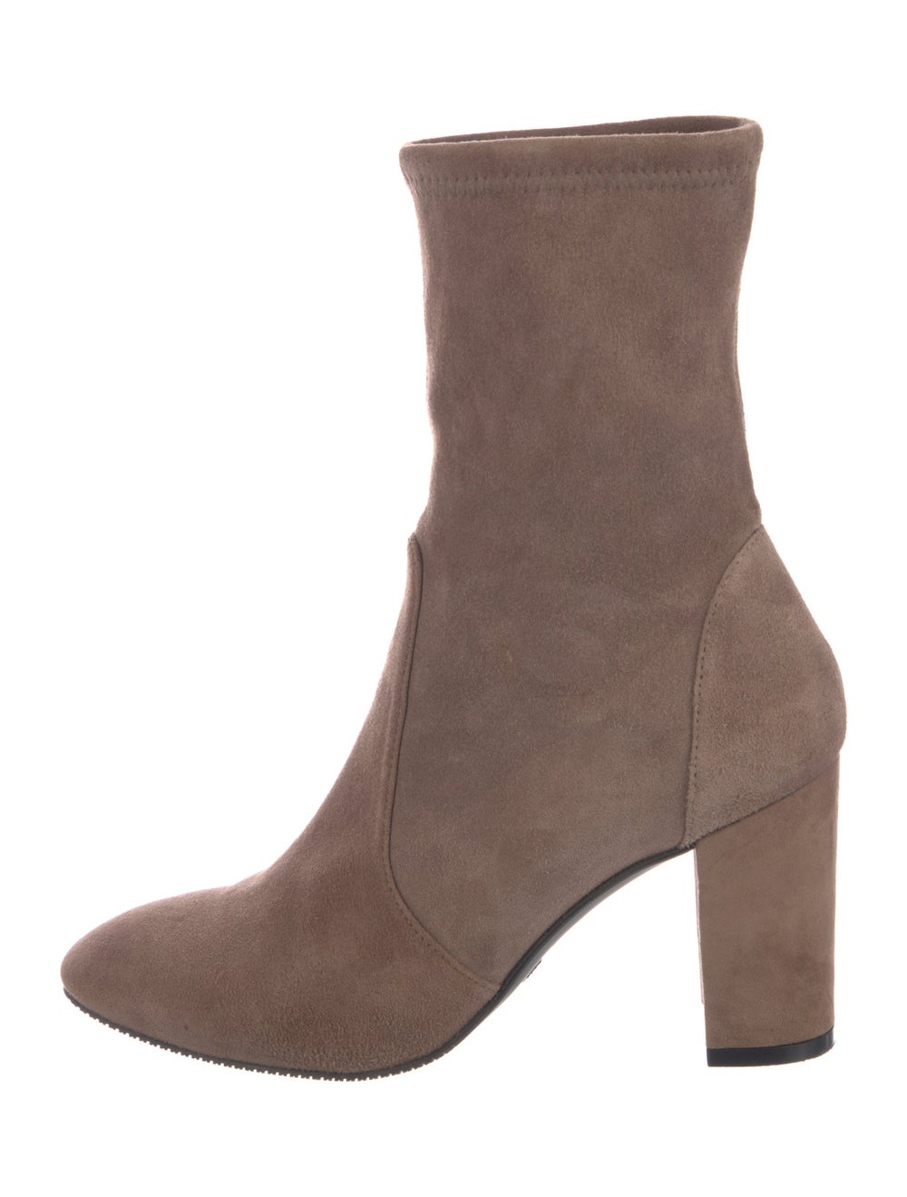 Stuart Weitzman Suede Ankle Sock Boots Brown Sued… - image 1