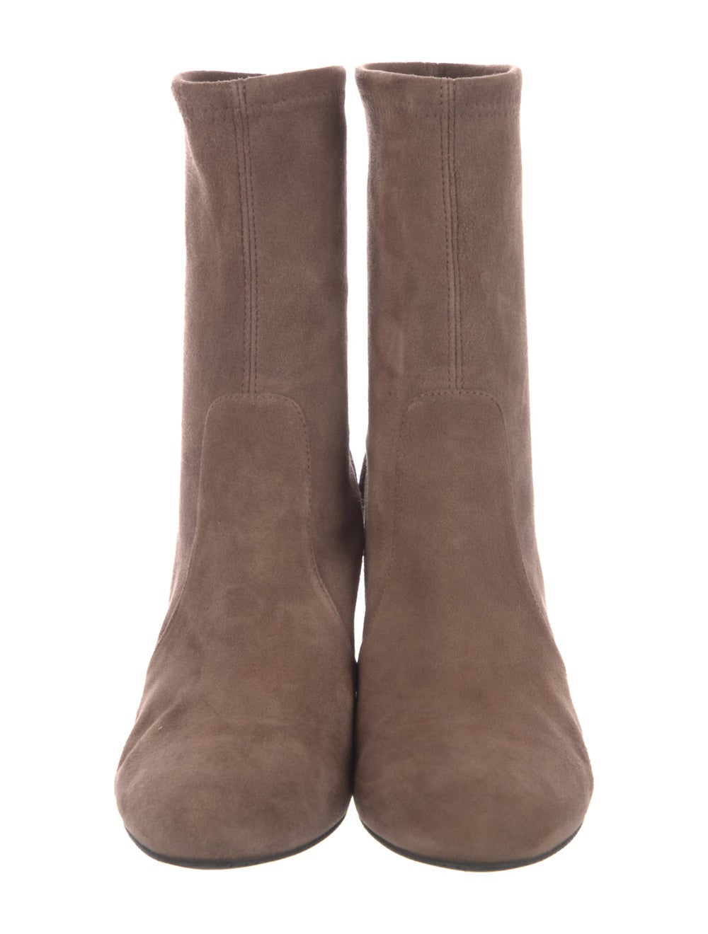 Stuart Weitzman Suede Ankle Sock Boots Brown Sued… - image 3
