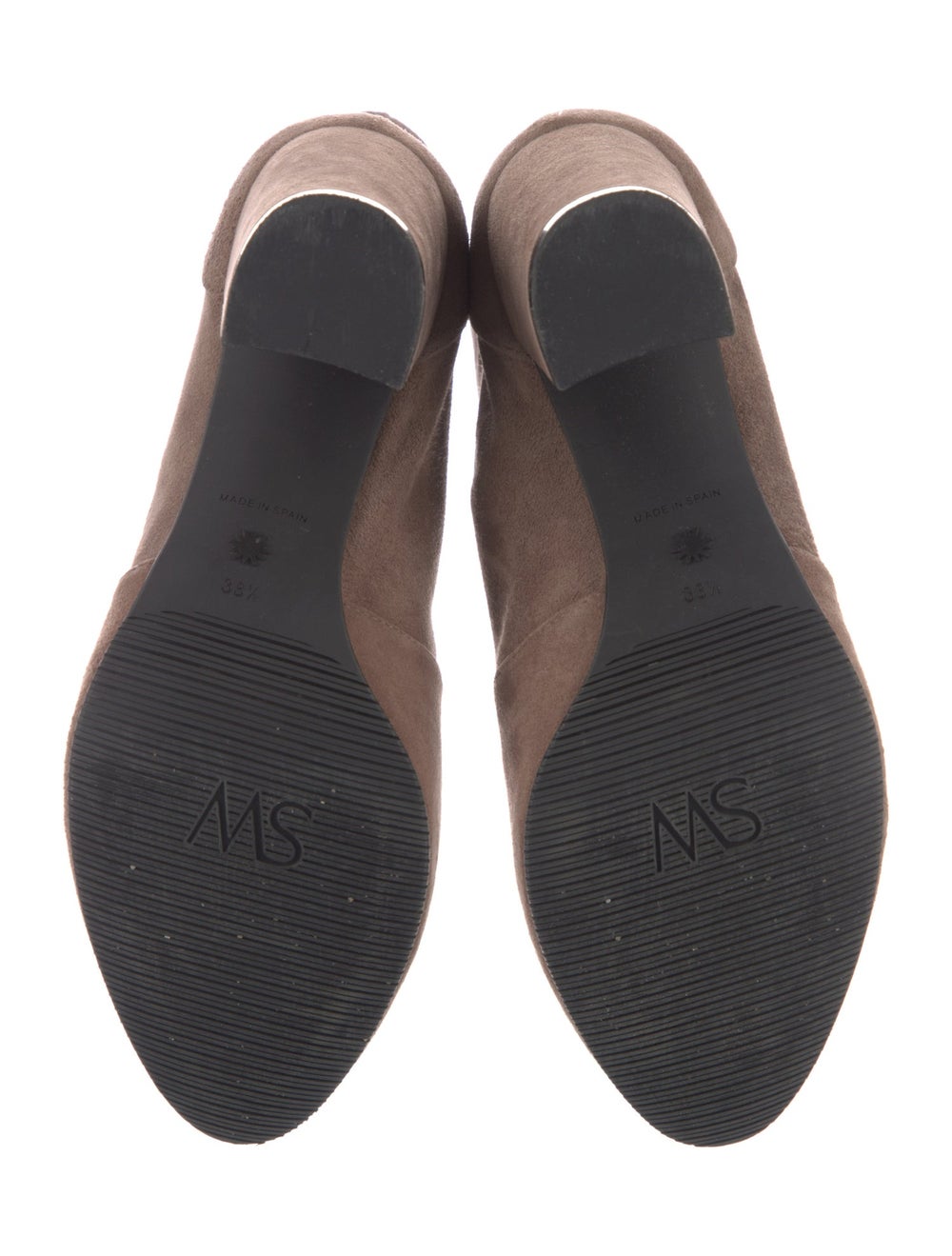 Stuart Weitzman Suede Ankle Sock Boots Brown Sued… - image 5