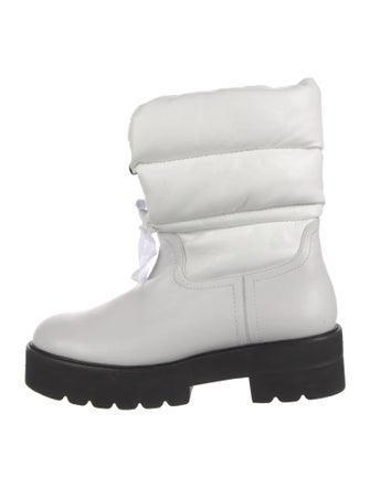 Stuart Weitzman Leather Lace-Up Boots
