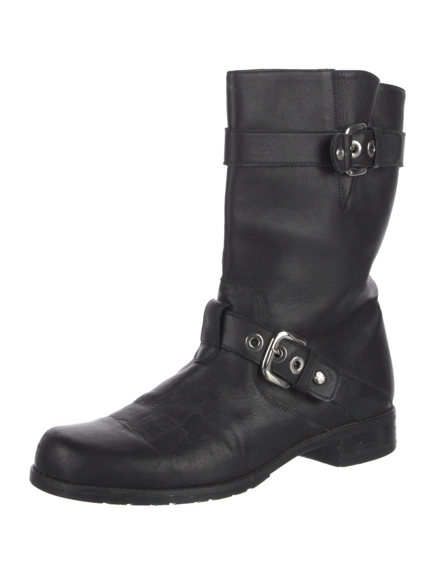 Stuart Weitzman Leather Moto Boots