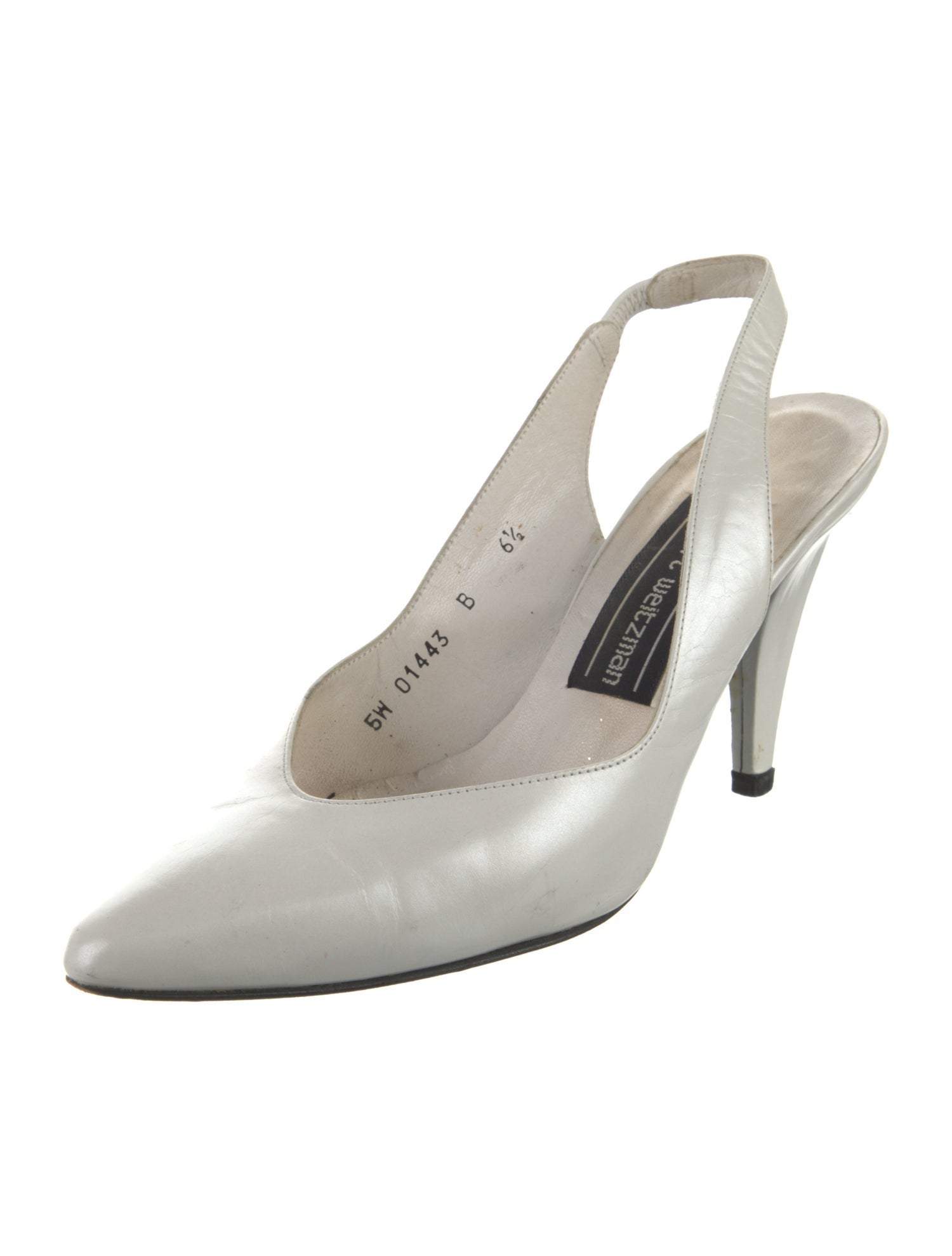 Stuart Weitzman Leather Slingback Pumps