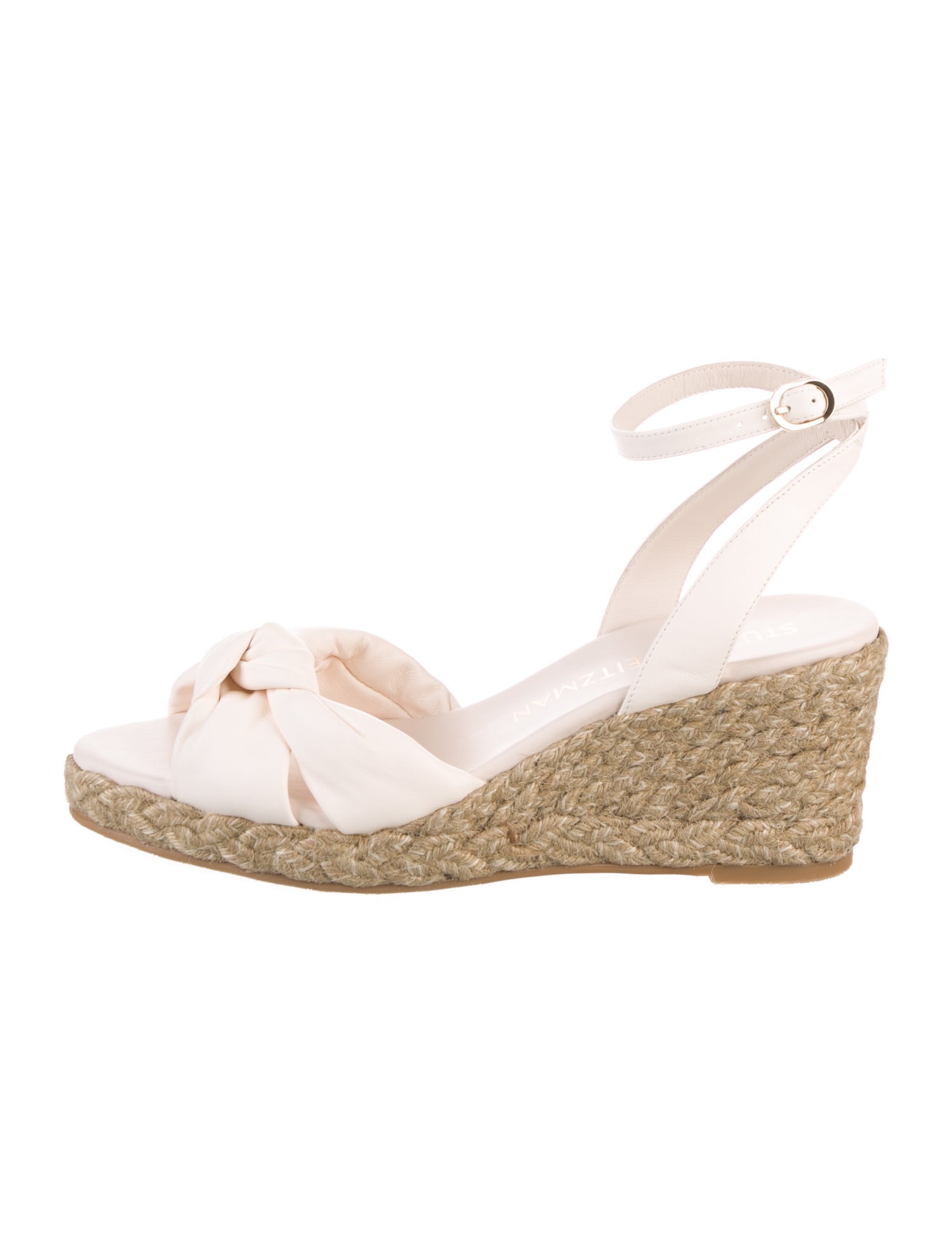 Stuart Weitzman Leather Floral Print Espadrilles