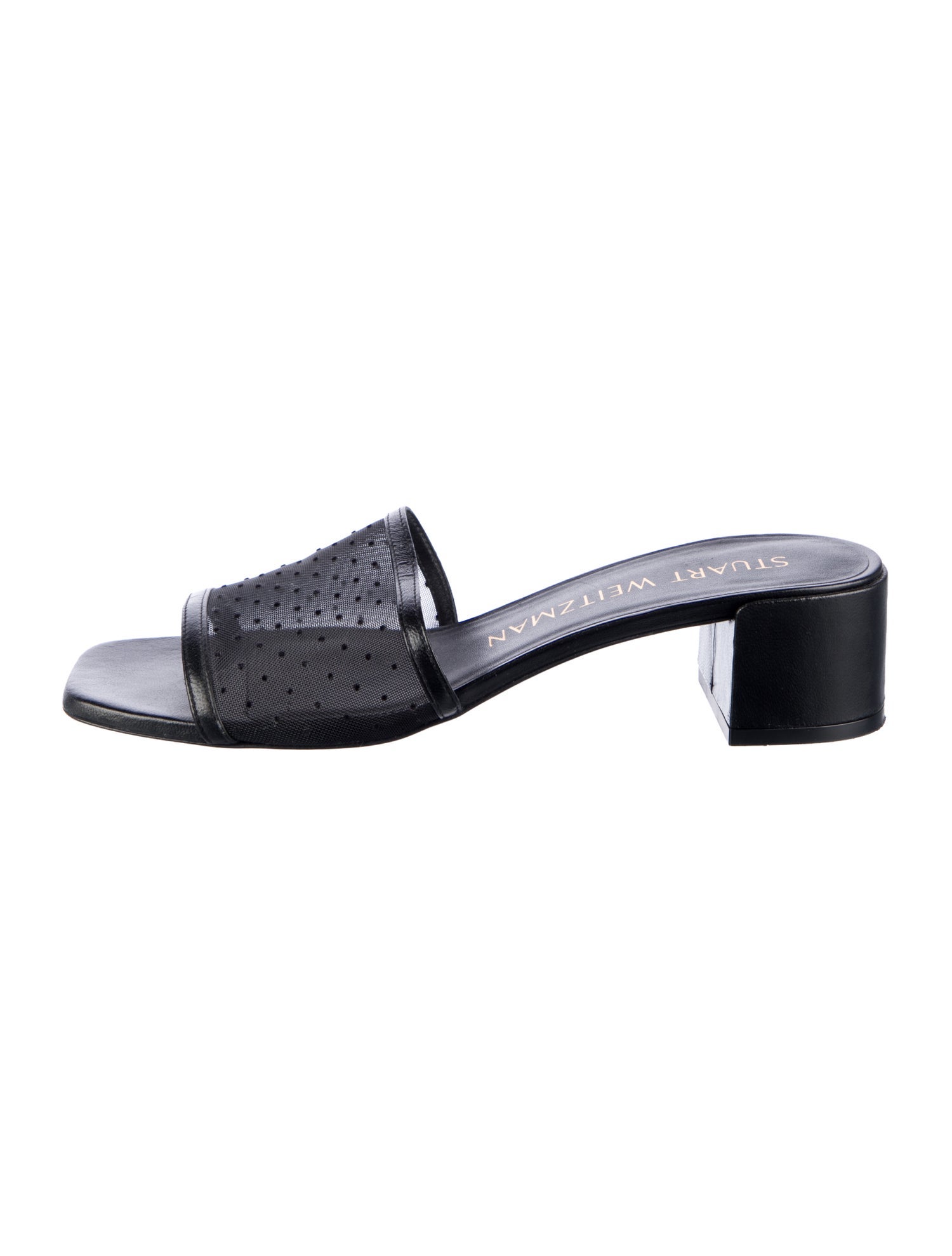 Stuart Weitzman Mesh Printed Slides