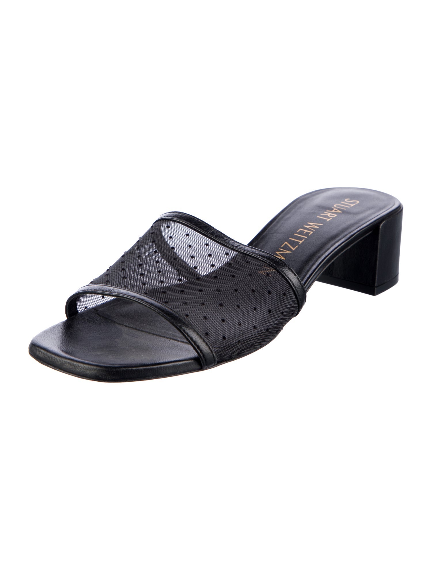 Stuart Weitzman Mesh Printed Slides
