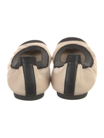 Stuart Weitzman Leather Colorblock Pattern Ballet Flats