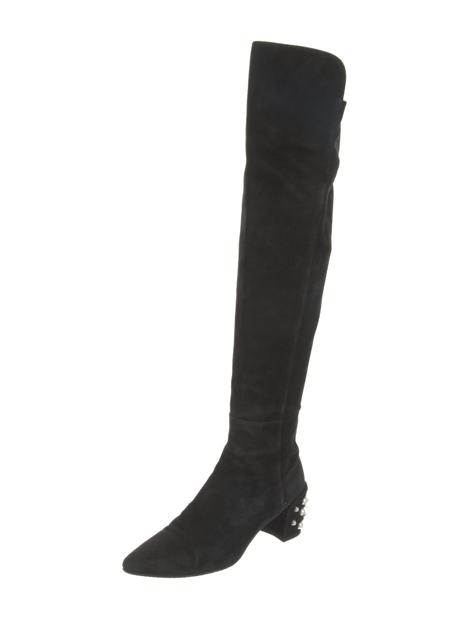 Stuart Weitzman Suede Studded Accents Boots