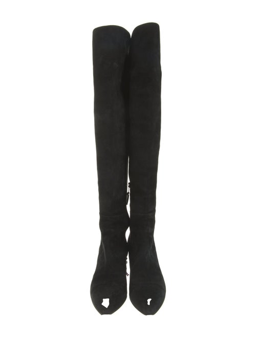 Stuart Weitzman Suede Studded Accents Boots