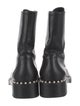 Stuart Weitzman Leather Beaded Accents Combat Boots