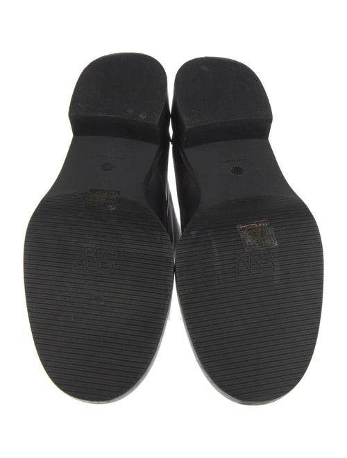 Stuart Weitzman Leather Beaded Accents Combat Boots