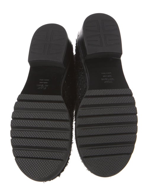 Stuart Weitzman Tweed Crystal Embellishments Combat Boots