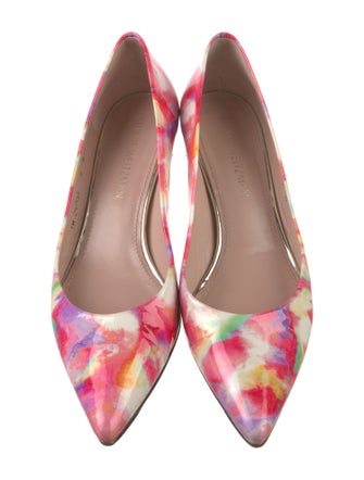 Stuart Weitzman Patent Leather Printed Pumps