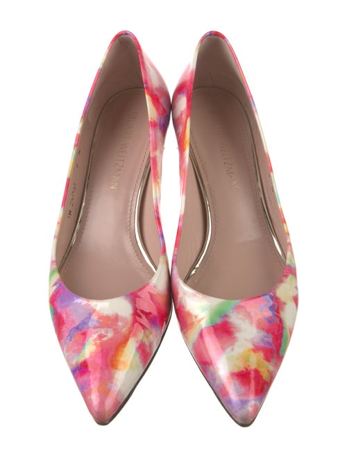Stuart Weitzman Patent Leather Printed Pumps