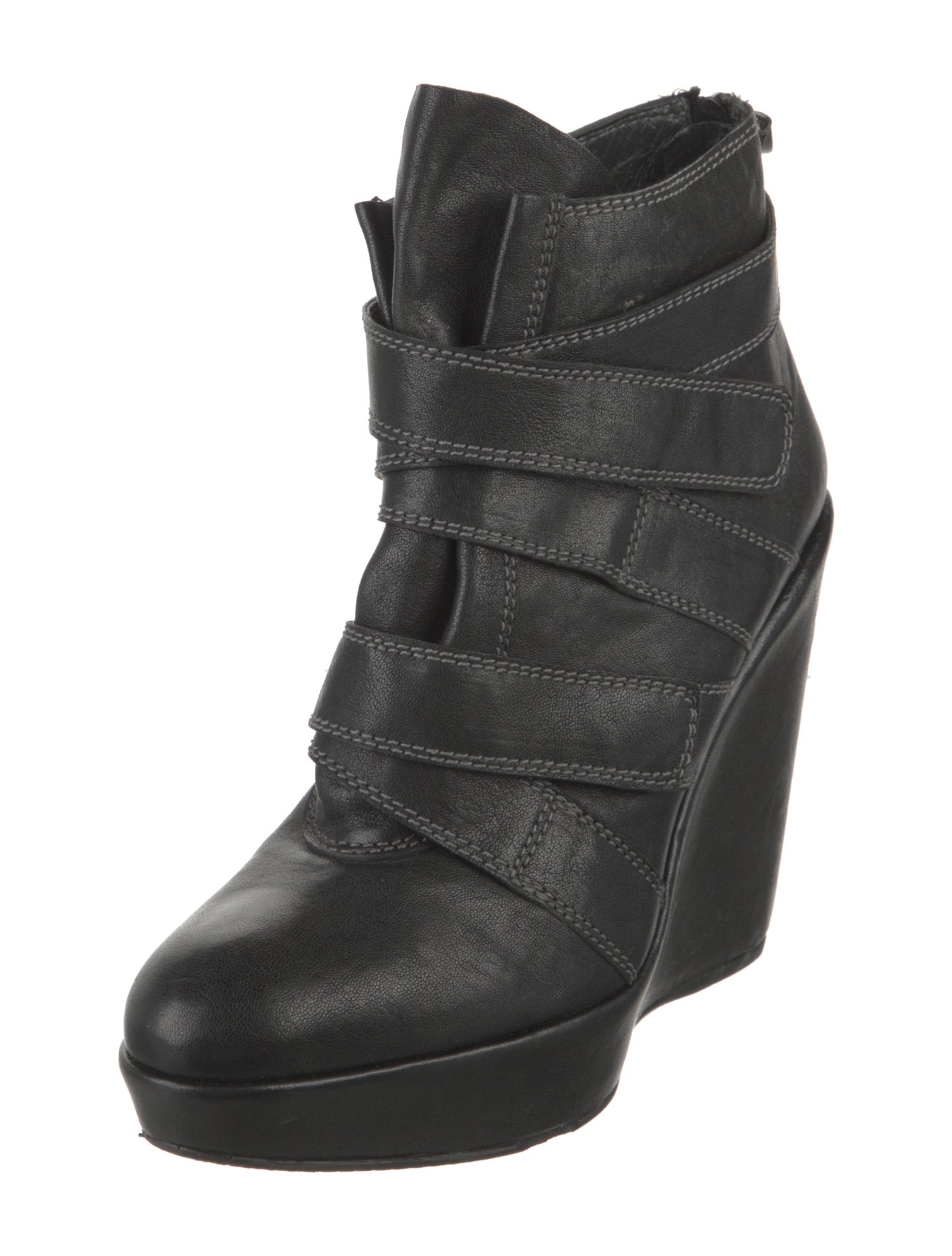 Stuart Weitzman Leather Lace-Up Boots