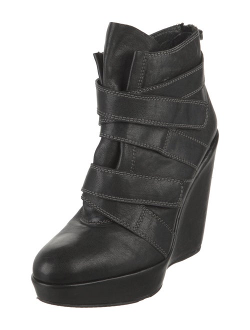Stuart Weitzman Leather Lace-Up Boots