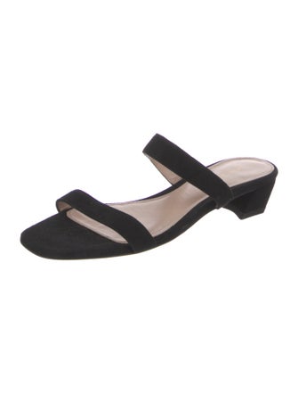 Stuart Weitzman Suede Slides