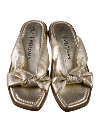 Stuart Weitzman Leather Slides
