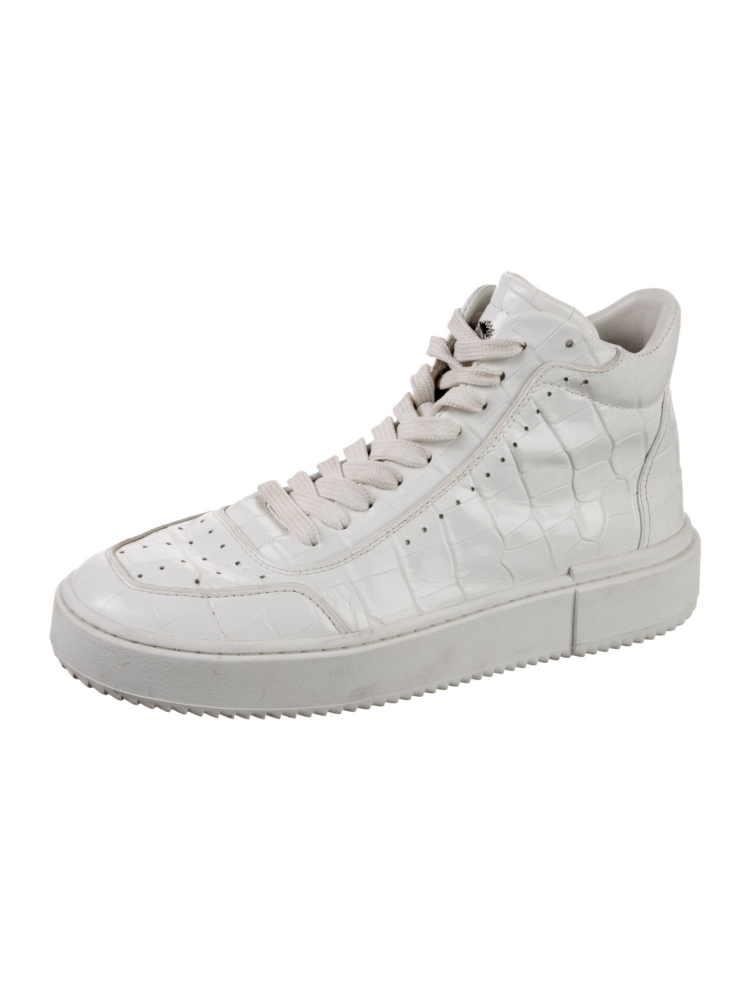 Stuart Weitzman Embossed Leather Sneakers