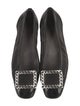 Stuart Weitzman Leather Chain-Link Accents D'Orsay Flats