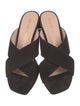 Stuart Weitzman Suede Cutout Accent Slides