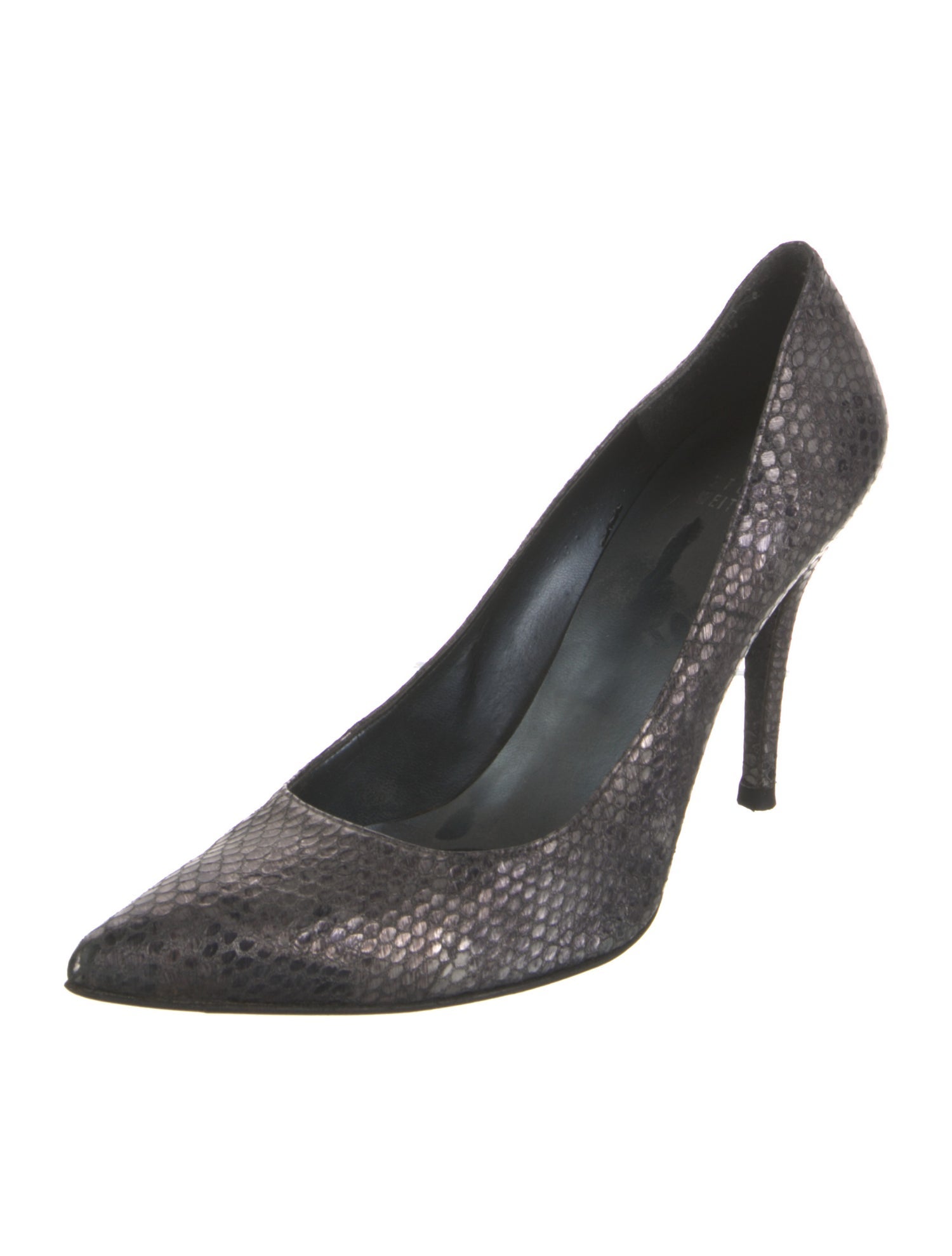 Stuart Weitzman Embossed Leather Animal Print Pumps