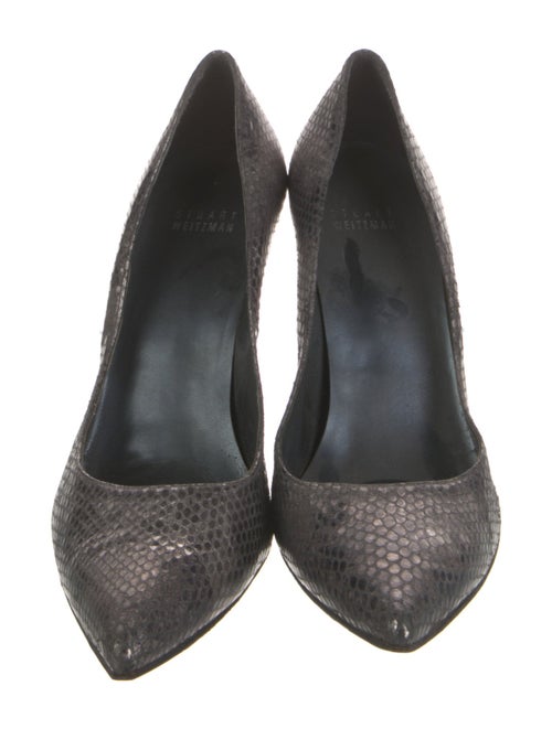 Stuart Weitzman Embossed Leather Animal Print Pumps
