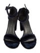 Stuart Weitzman Velvet Fringe Trim Accent Sandals